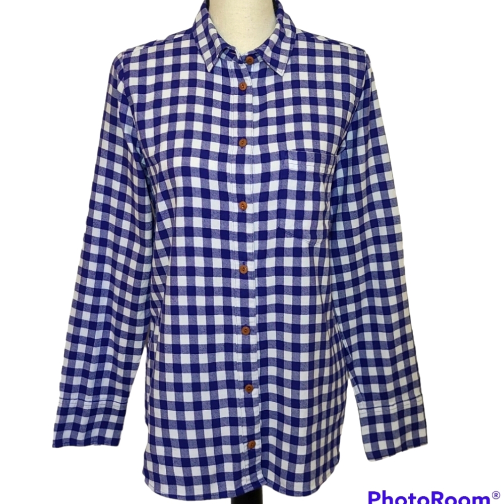 Women's J. Crew Plaid Flannel Shirt Boy Fit